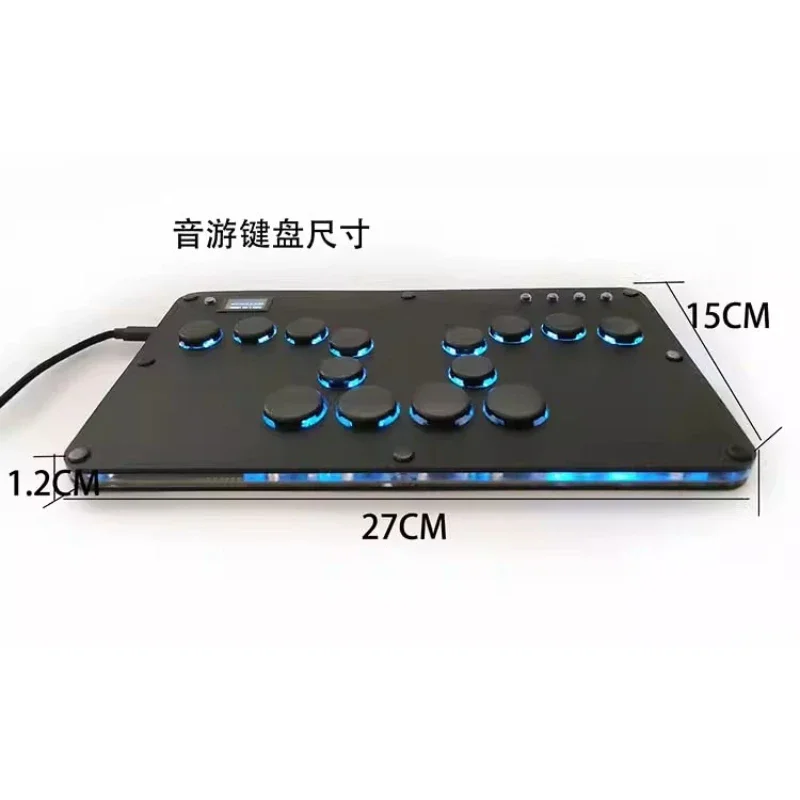 Rhythm Game Keyboard Wired Hot Swap RGB 14key Keyboard Custom Music Gaming Controller for OSU DJMAX Malody Gaming Accessories