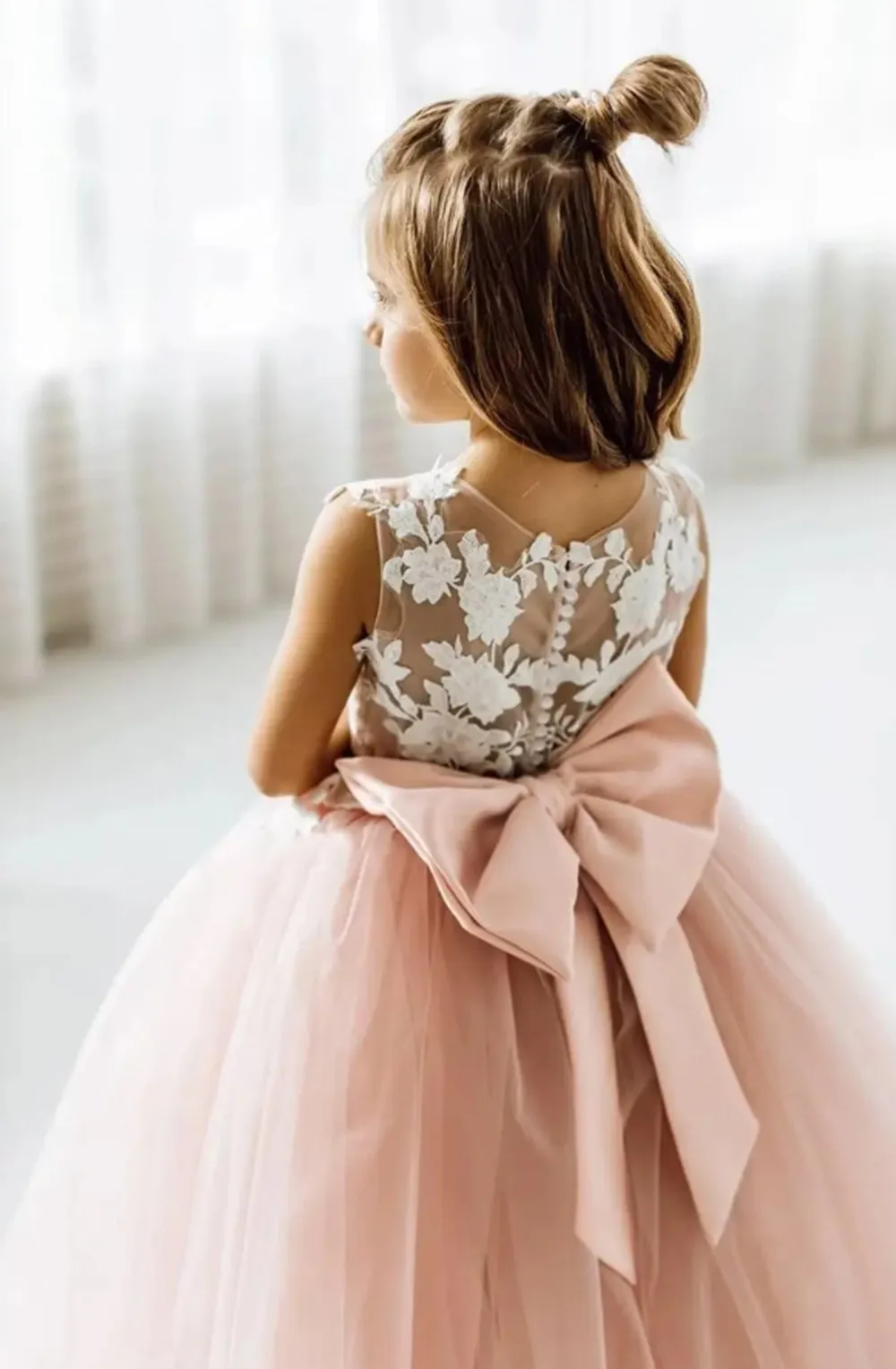 

Tulle Flower Girl Dress for Wedding Bridesmaid First Communion Dresses Princess Pageant Party Gown pageant dresses for girls