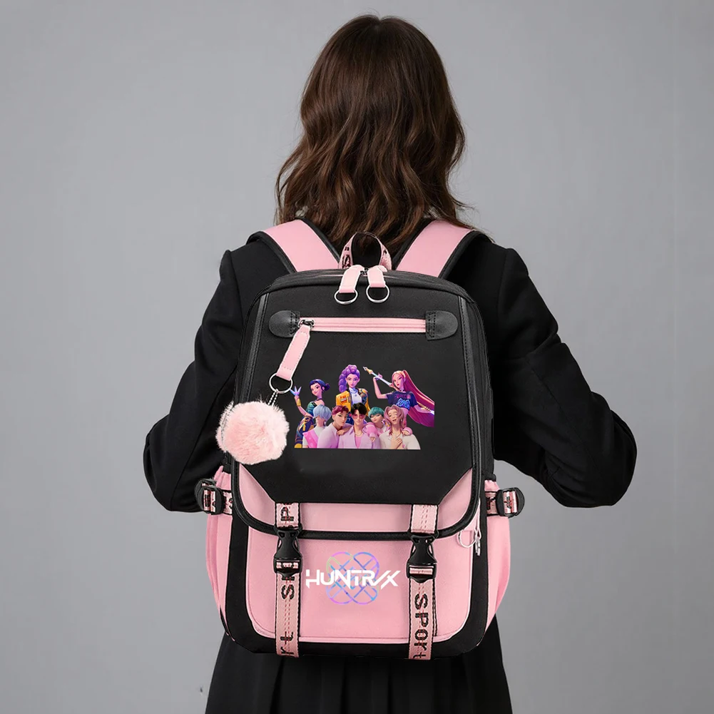 For Demone Hunter Backpack for Girl Back School Gift School Bag Y2K Cute Print Woman Travel Casual Large Capacity Rucksack