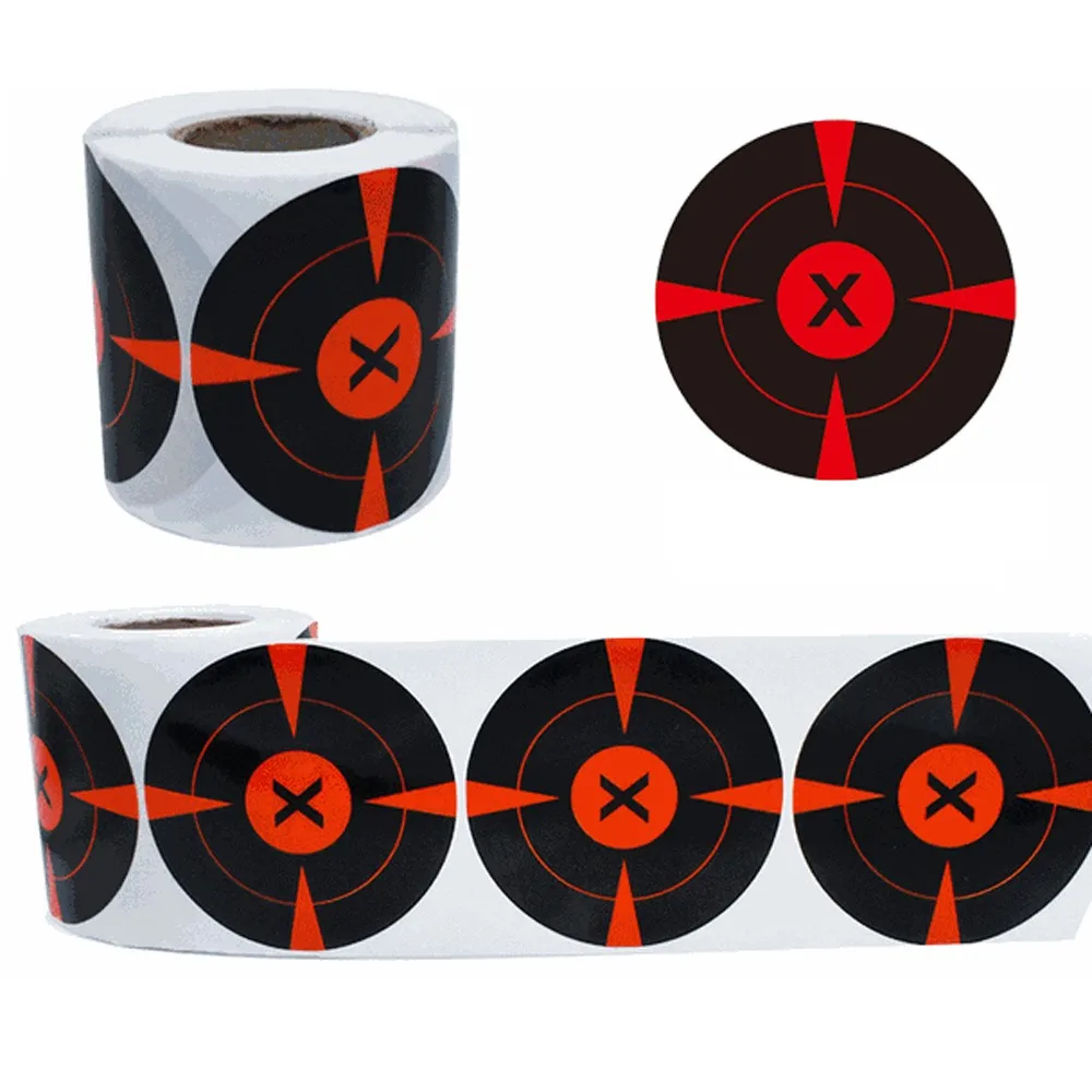 1 Set Splatter Target Stickers Bullseye Adhesive Reactive Targets for Shooting with Fluorescent Yellow Impact Shooting Targe