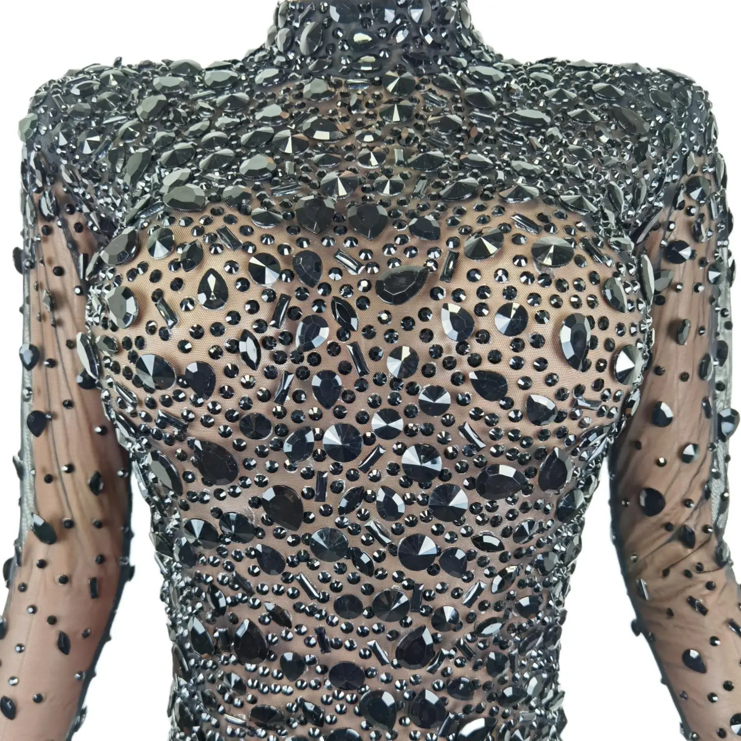 ชุดเดรสเซ็กซี่ประดับพลอยเทียมผ่าสูงสำหรับผู้หญิงชุดเดรสพันสะโพกสำหรับงานปาร์ตี้งานแต่งงานงานพรอมงานชุดเดรสเป็นทางการค็อกเทลเจ้าหญิงปักเลื่อม