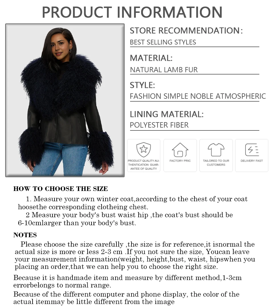 التبتية فرو الضأن طوق الأصفاد الأسود المنغولية صوف الضأن طوق سوار مجموعة فاخرة النساء الشتاء اكسسوارات وشاح الفراء الحقيقي