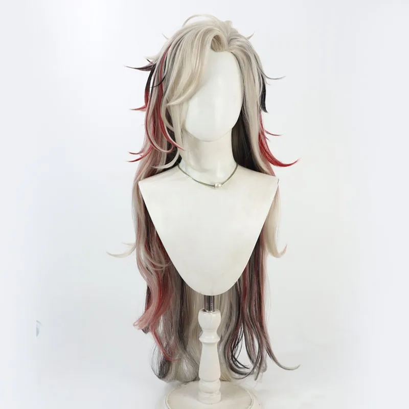 Douyo Ichimonji Cosplay Wig Touken Ranbu Mixed Long Synthetic Hair Heat Resistant Halloween Role Play Party Carnival + Wig Cap - view 4