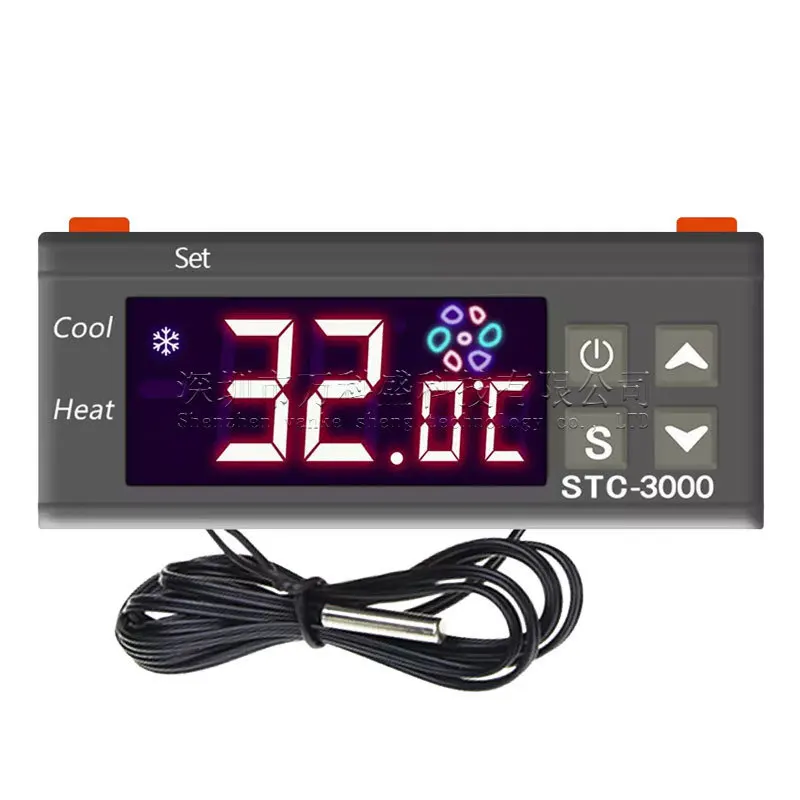 20 PCS Stc-3000 Aquarium Incubation Seafood Chiller Electronic Digital Display Temperature Controller Microcomputer Temperature