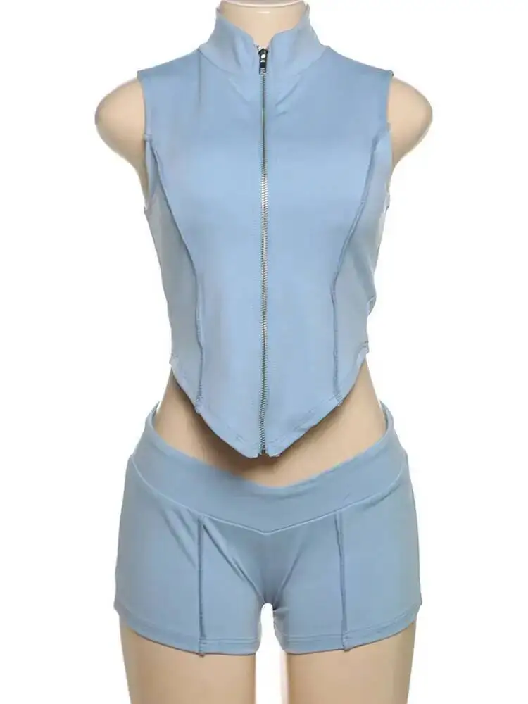 المرقعة 2 قطعة مجموعة المرأة سستة سترة غير النظامية المحاصيل الأعلى نحيل الخوخ الورك السراويل بسيطة رياضي الشارع الشهير سليم مثير B66Q