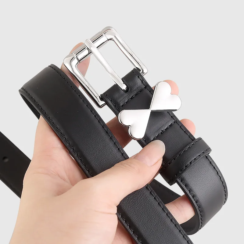 2025 Brand Quality Women Split Leather Waist Belts Silver Pin Buckle Jeans Belts Ceinture Femme Cowskin Cinturones Para Hombre