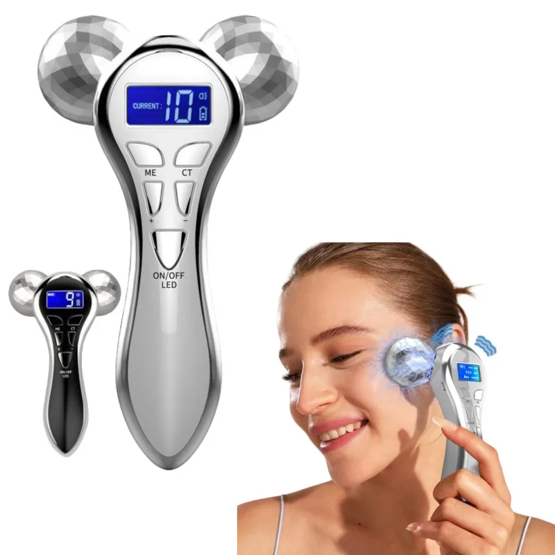 EMS Microcurrent Pulse 4D Roller V-Face Shaping Multifunctional Beauty Massager