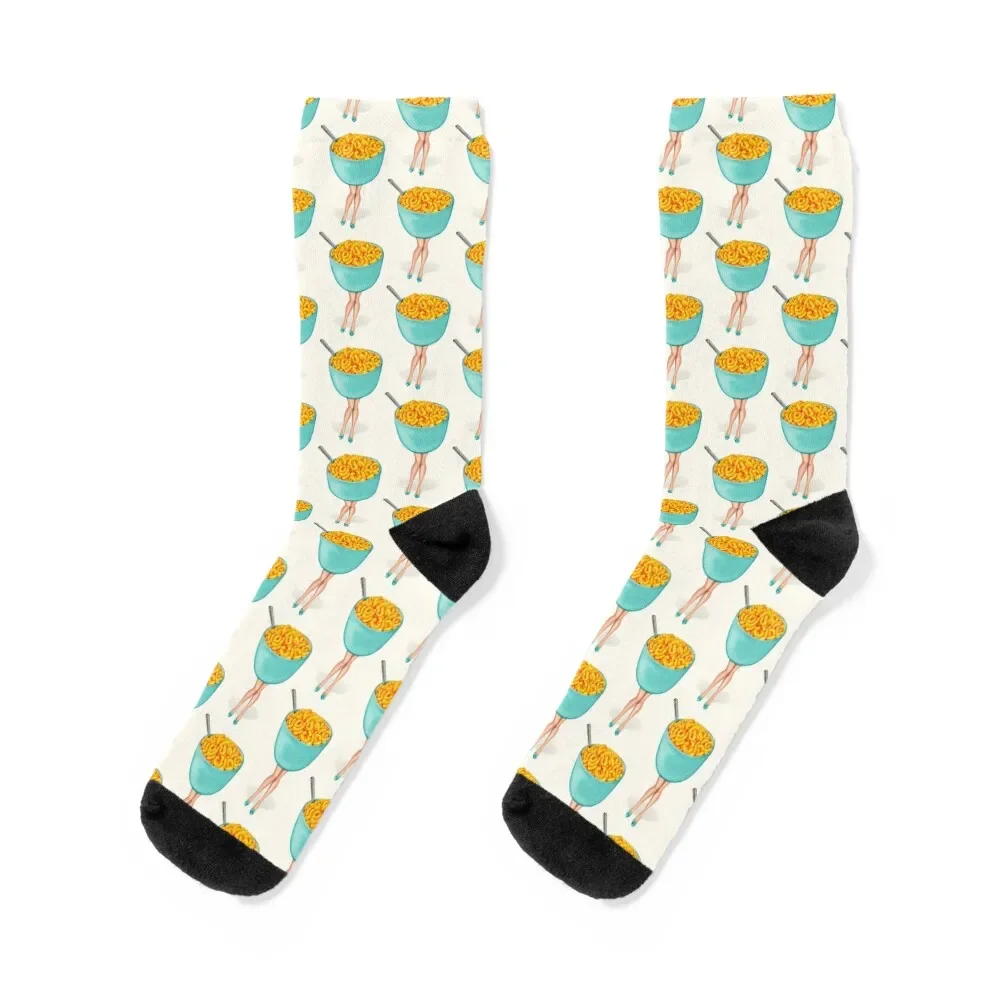 Mac & Cheese Pin-Up Socks cool professional running Stockings funny sock Socks Male Women's