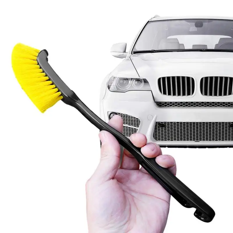 

Car Wheel Tire Brush Rim Detailing Brush Truck SUV Nylon Bristles Car Hub Cleaning Brush Long Handle Auto Washing Cleaner Tools