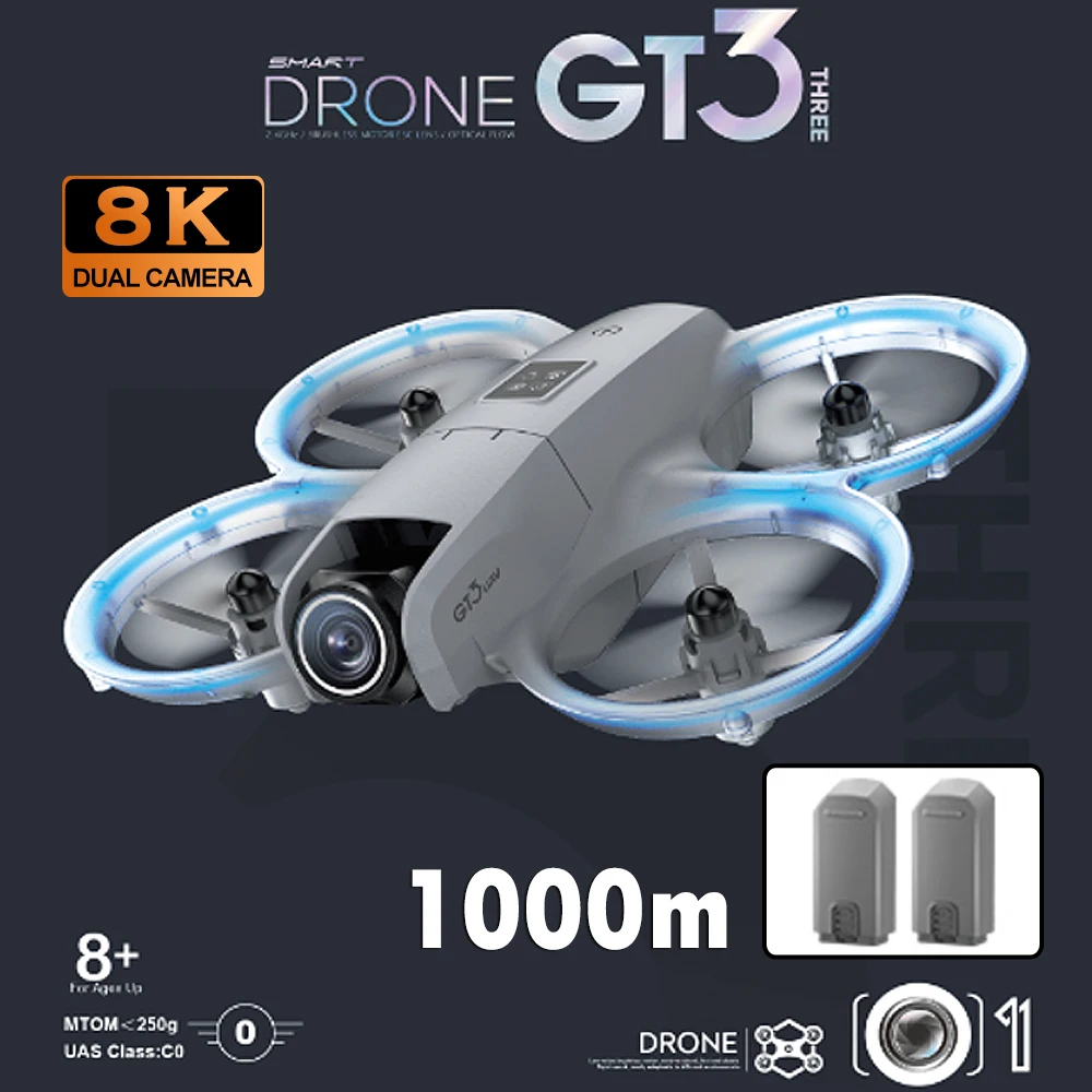 

Gt3 Mini Drone 8k 180° ESC Camera Optical Flow Positioning WIFI Aerial Photography Remote Control Aircraft G-safe Drone