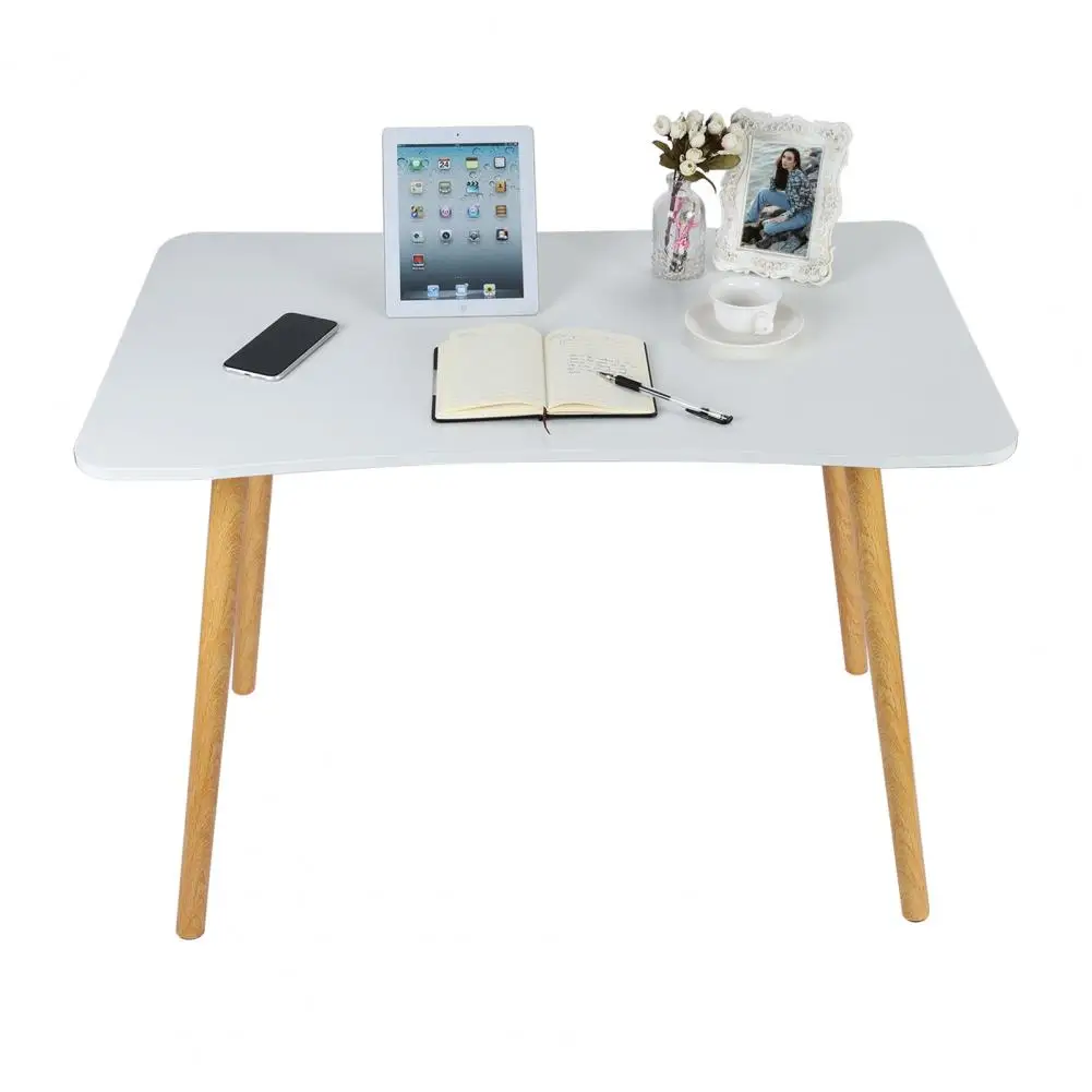 

Computer Desk Nordic Style Home Office Study Desk Student Wood Writing Table with Ergonomic Edge Spacious Desktop Student Table
