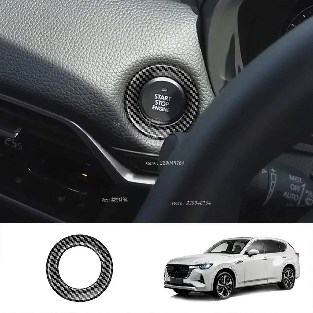 LHD RHD For Mazda CX60 CX 60 2022 2023 2024 Interior Accessories Carbon Fiber Air Condition Cover Trim Rearview mirror cover