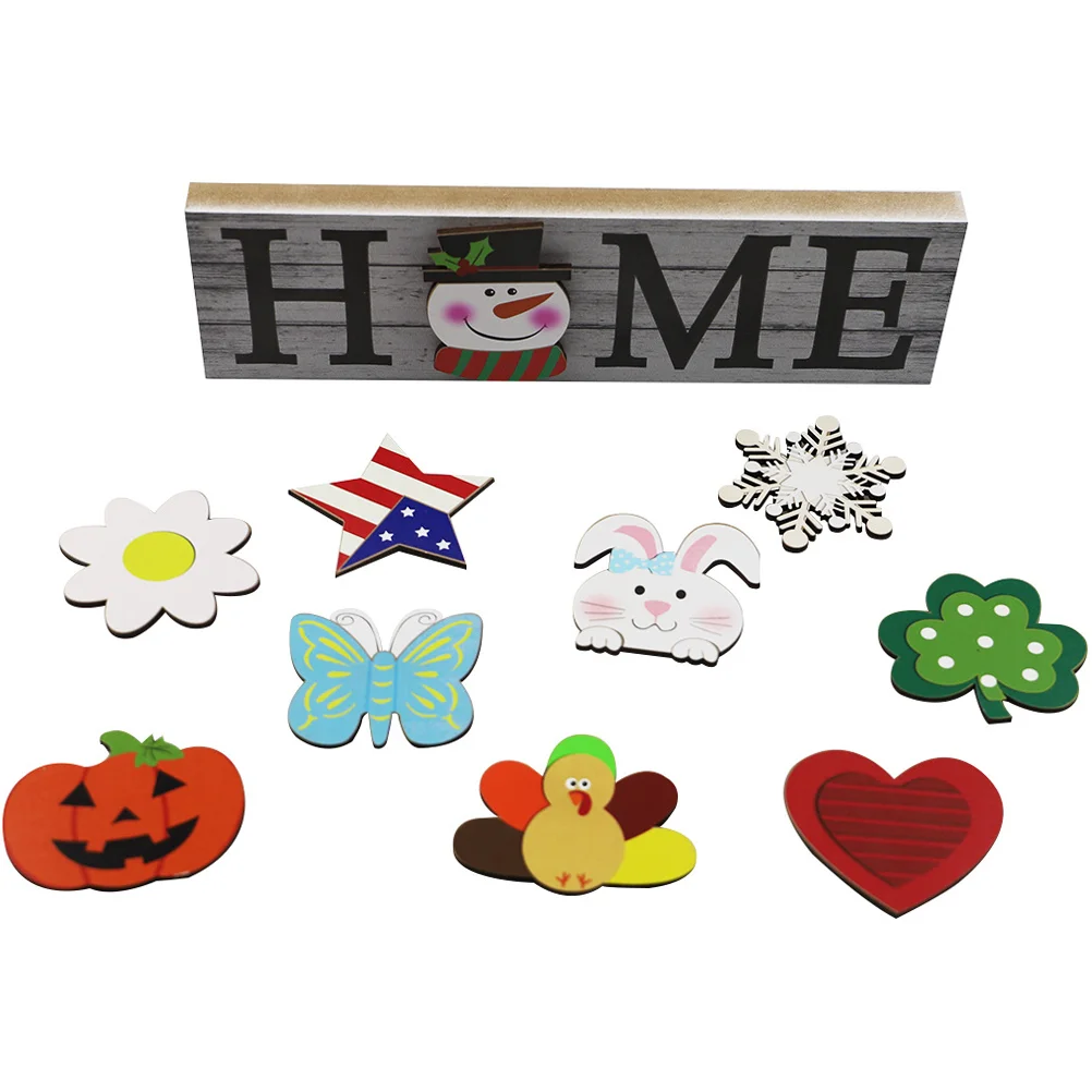 

Halloween Ornaments Party Decor Props Home Desk Supplies Crafts Christmas Wooden Wall Decors Desktop Hanging