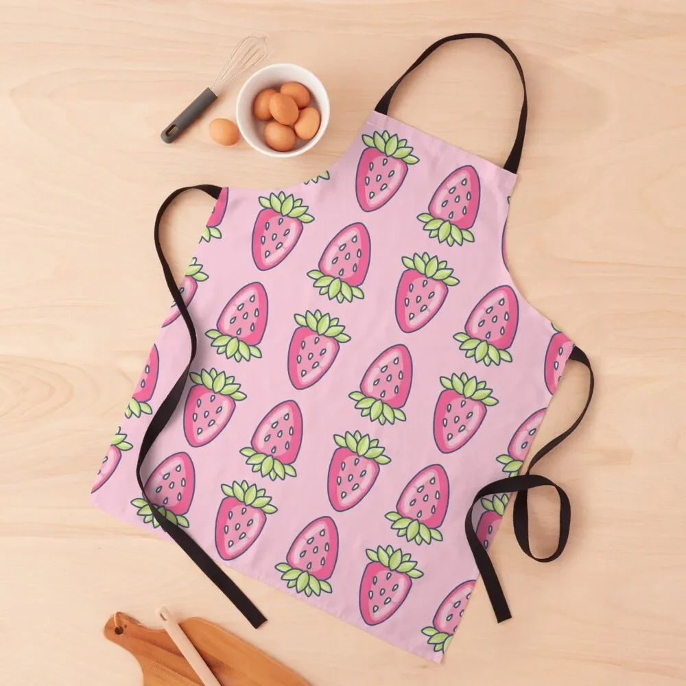 

Sweet Strawberry Apron innovative kitchen and home items christmas kitchen cloths Kitchen Women professional hairdressing Apron