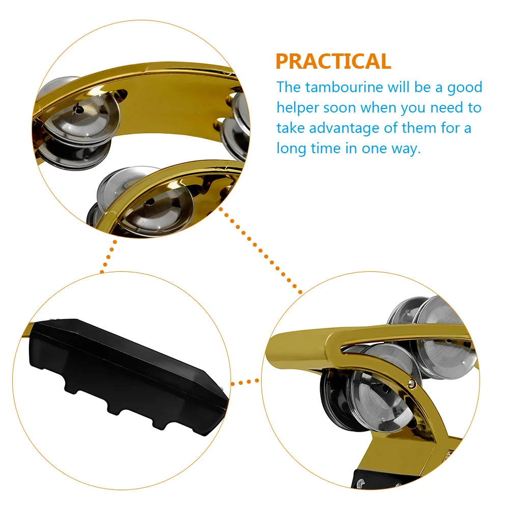 صنعة رائعة من الدف ذو الصف المزدوج المحمولة لعروض فرقة الحفلات ودروس الموسيقى التعليمية للأطفال #3