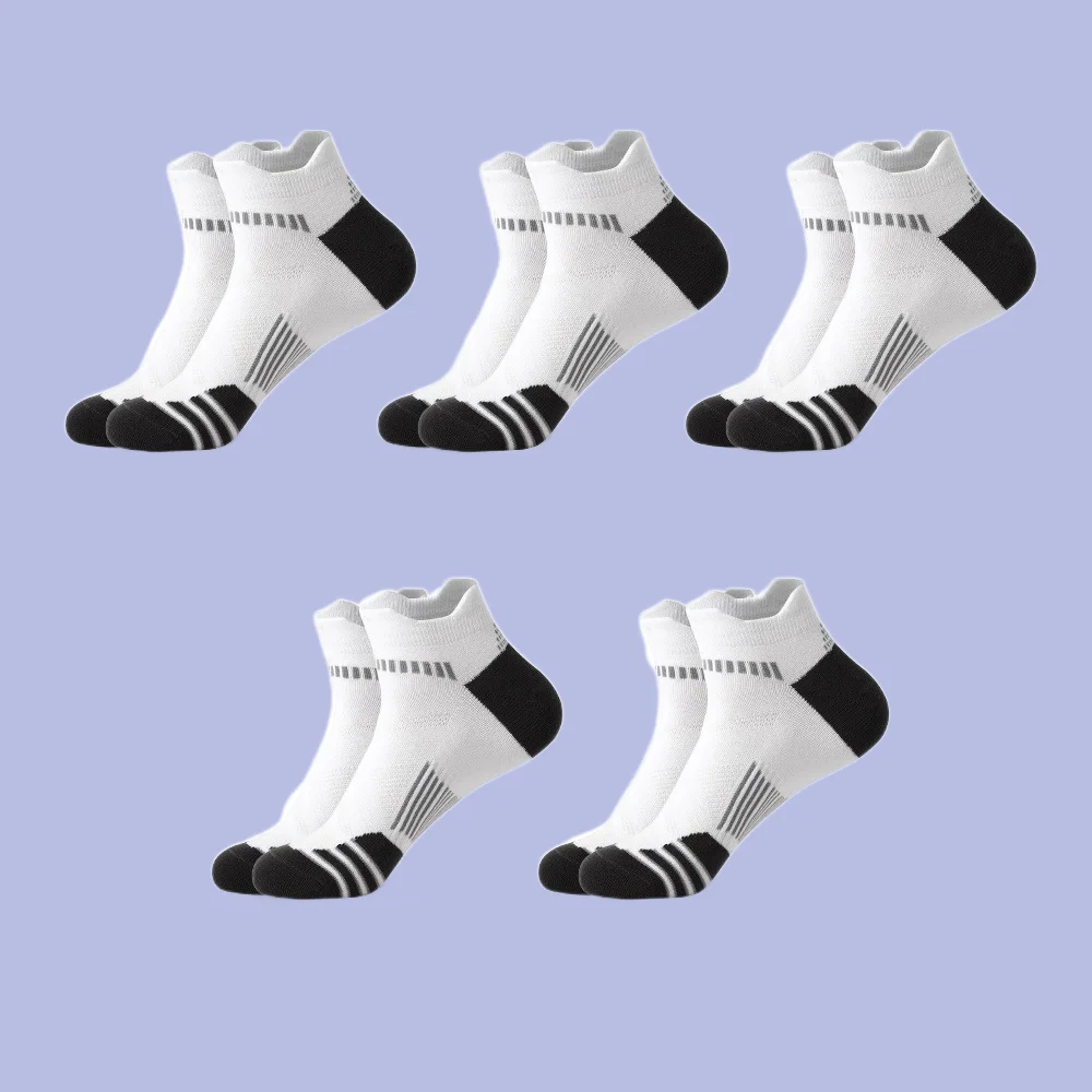 5 Pairs Men's Socks Socks For Men Sweat-Absorbent Running Outdoor Sports Socks Breathable Basketball Socks Running Fitness Socks