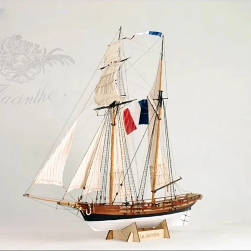

1/65 Ship Model French Armed Merchant Ship La Jacinthe DIY Simulation Wooden Sailing Ship Model Kit Gift Collection Model Toys