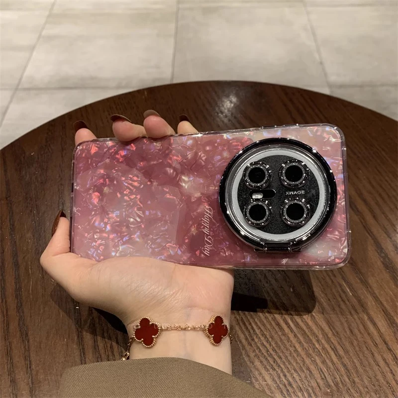 

Pink Gradient Mate70Pro Phone Case New Advanced Creative Beautiful with Lens Film Small Female Pura70Pro Silicone Full...