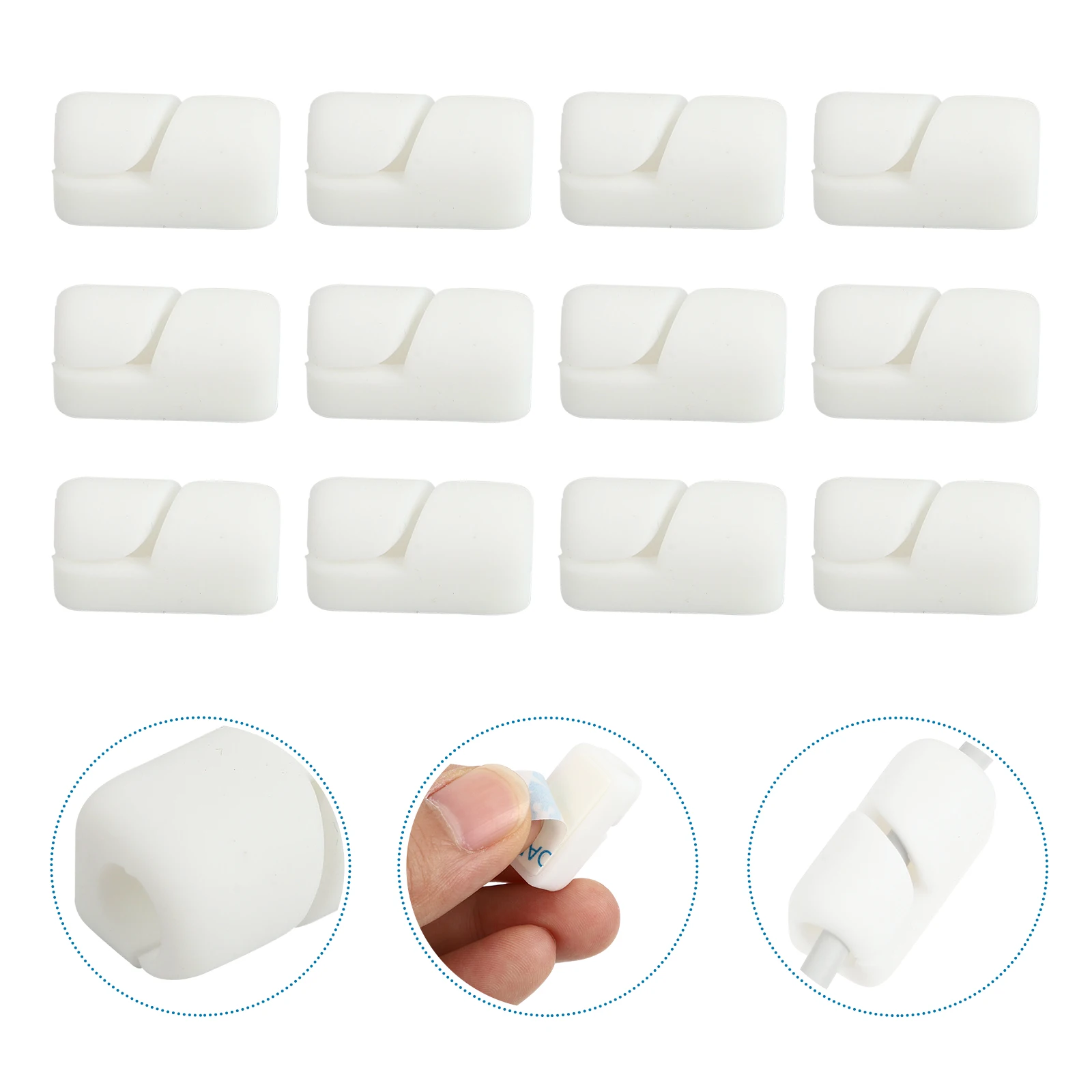 

20 Pcs Premium Silicone Cable Management Clips Practical Cable Organizers Wire Fixed Clamps Desktop Organizers