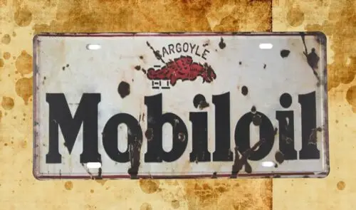 Gargoyle Mobiloil tin sign car plate kitchen decor lodge cafes