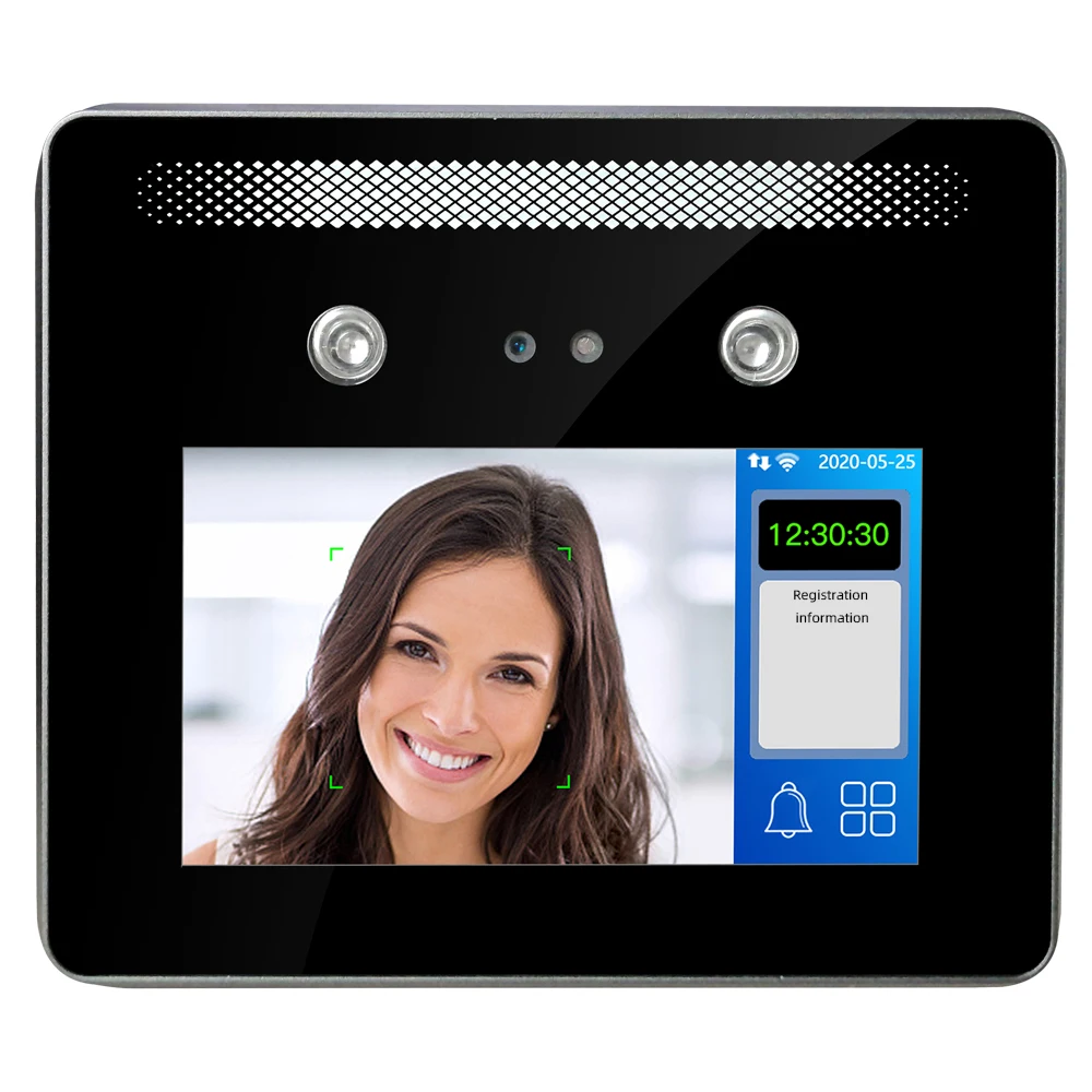 5 inch Touch Screen Face Recognition Device Dynamic TCP/IP Employee Time Attendance Access Control System Multi language Support