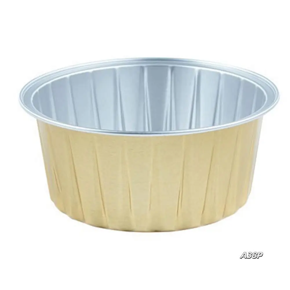 

Baking Mold Pudding Cup Air Fryer Special Color Aluminum Foil Box Cake Baking Cup Round Bowl Cake Box