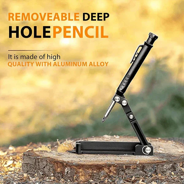 Righello per incisione multifunzione Calibro per contorno Bussola per tracciare Carpenteria Linea di graffiti Misurazione Utensili manuali Costruzione di lavorazione del legno