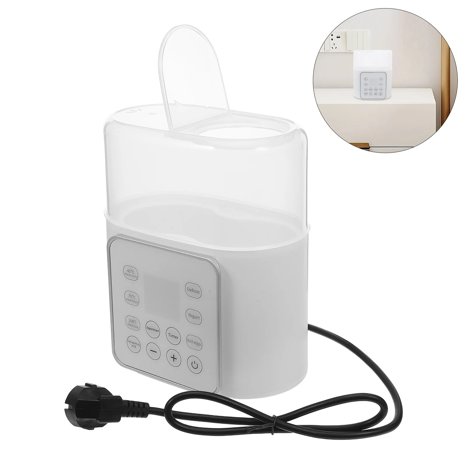 

Electric Baby Bottle Warmer Portable Universal Double Bottle Heating Rapid Warm Sterilization Function For Breastmilk