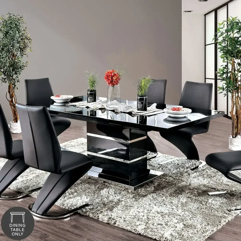 Extendable Dining Table Black 78