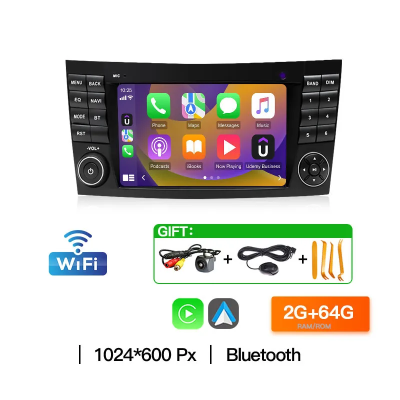 Voor Mercedes Benz E-Klasse W211 E200 E270 E280 E300 Android 13 Auto Multimedia Video Player Audio GPS Autoradio Carplay Autoradio