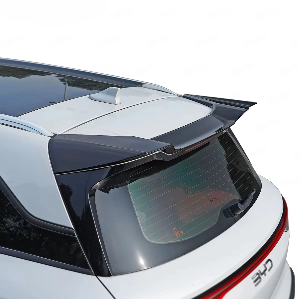 

For BYD ATTO 2 YUAN PRO YUAN up Bright Black Carbon Fiber Pattern ABS Lid Spoiler Wing Car Tailgate Lip Body Kit Accessories