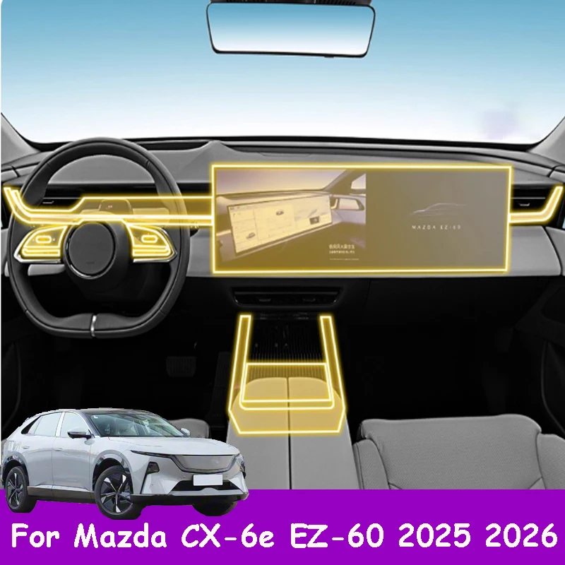 

For Mazda CX-6e EZ-60 2025 2026 Car Navigation Screen Interior Trim Central Control Rear Air Conditioning Accessories