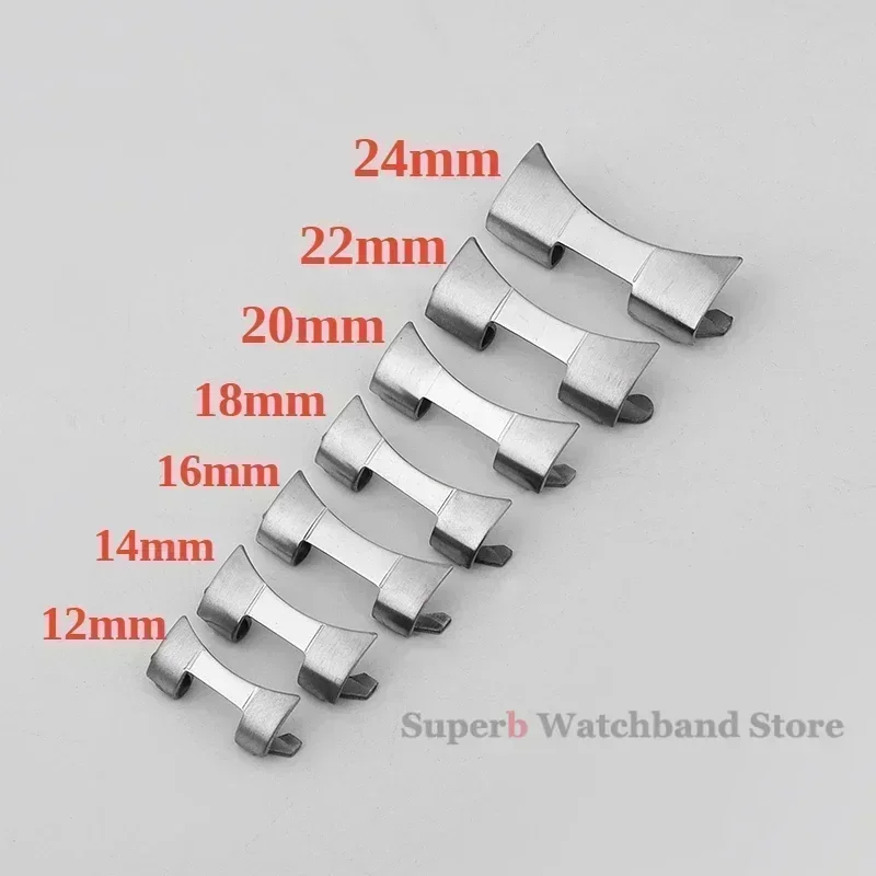 2PCS ปลายโค้งอะแดปเตอร์สําหรับ Seiko SKX007 009 12/14/16/18/19/20/22 มม.สําหรับ Rolex สแตนเลสนาฬิกาอุปกรณ์เสริม