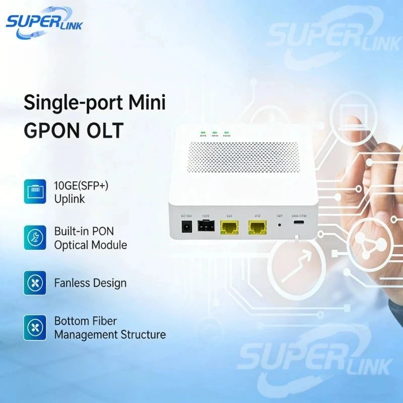 VSOL 신형 미니 GPON OLT 1PON 포트 1:64 20km 1.25G/2.5Gbps 고성능 저비용 FTTH 광섬유 터미널
