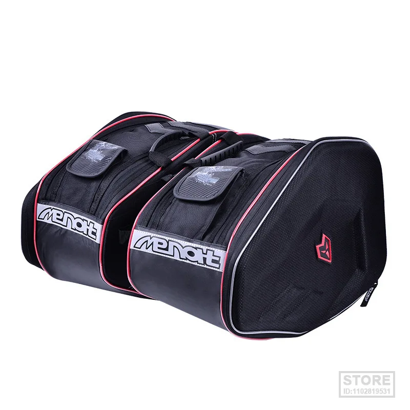 Universal Motorcycle Waterproof saddle bag Luggage Double Seat racing travel outdoor package big space with rain cover