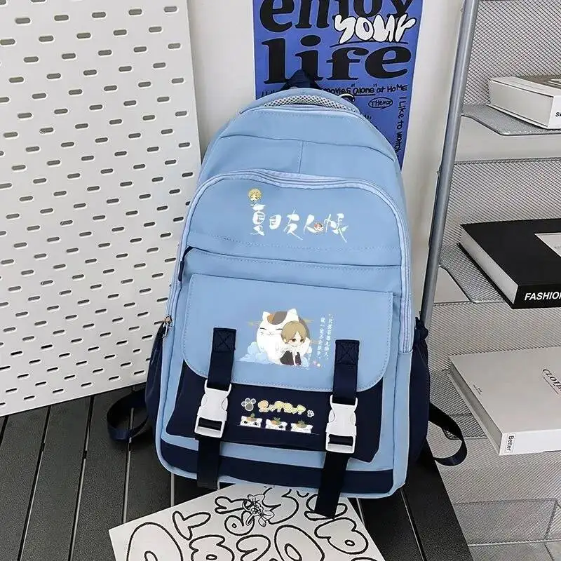 

Аниме-игра, дышащая сетка, черный, синий, розовый, кошка Мадара, книга друзей Нацумэ, школьные сумки Yujincho, рюкзаки для девочек и мальчиков