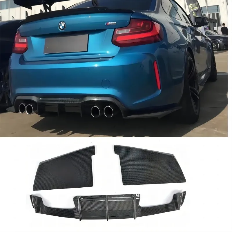 

Carbon Fiber Car Racing Rear Bumper Diffuser Lip Spoiler for BMW 2 Series F87 M2 M2C 2016 -2019 Bumper Splitters MTC Style