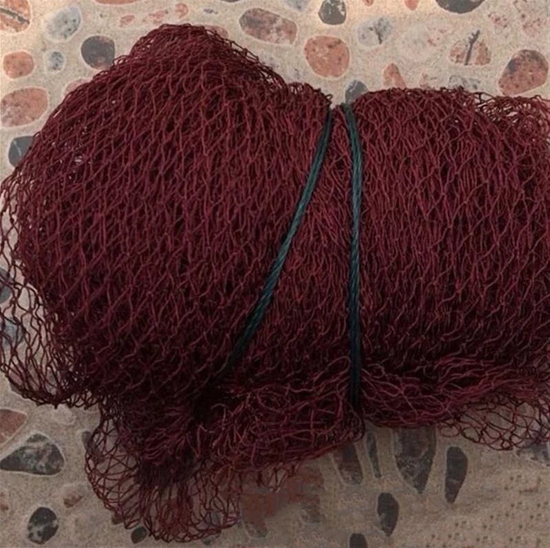 Lawaia Red Braided Wire Fishing Net Braided Fish Net Hand Carry Bamboo Poles Catch Fish Network for River and Pond