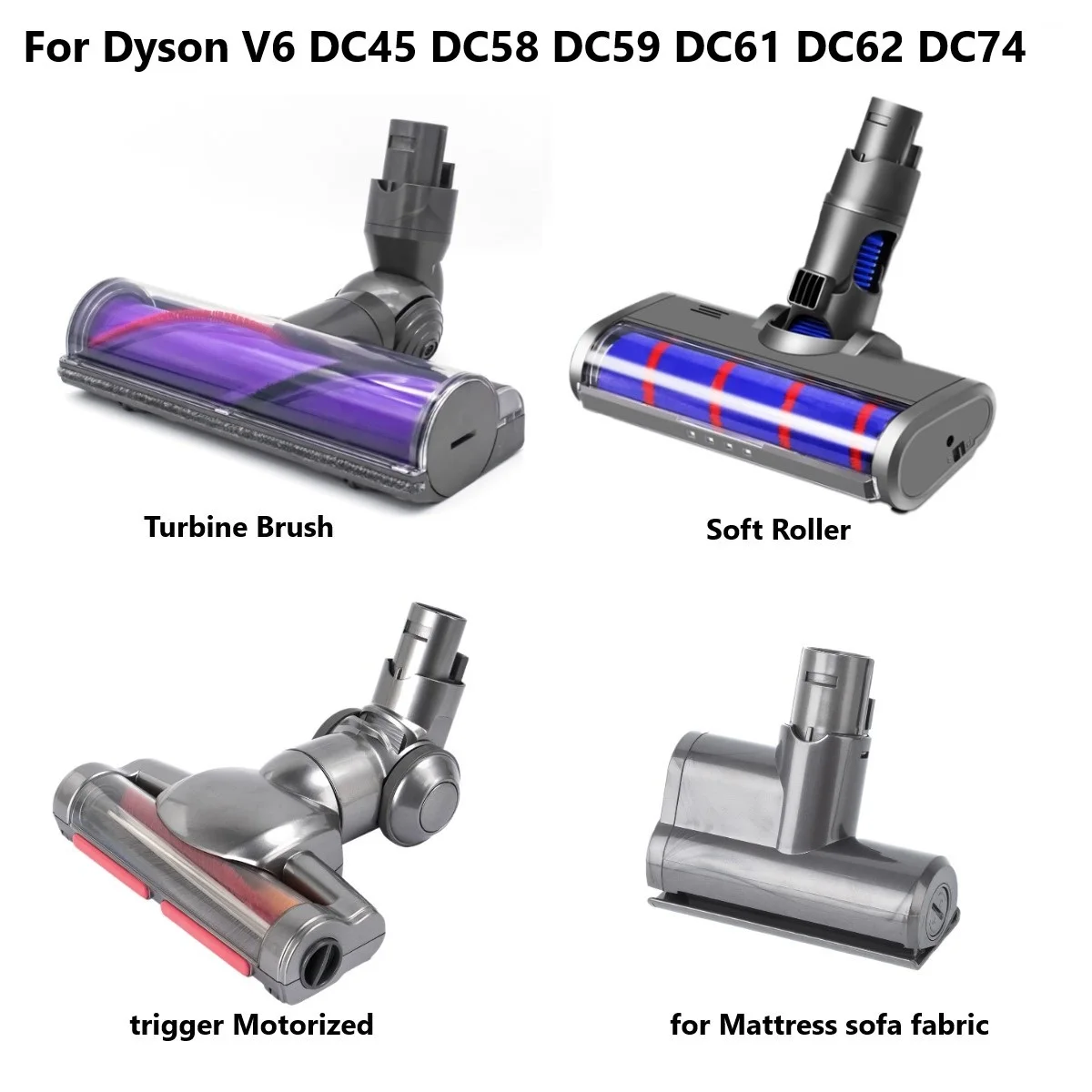 Cabeça de escova para aspirador de pó Dyson V6 DC45 DC58 DC59 DC61 DC62 DC74, escova motorizada para casa, acessório para aspirador de pó