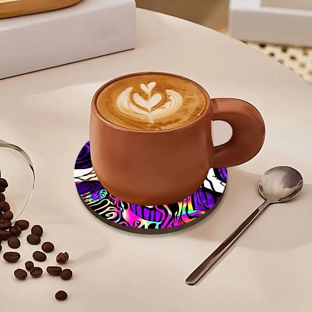 Music S-Sewerslvts-S Wooden Coasters  10cm Round Cosplay Fans Collect Friends Gifts