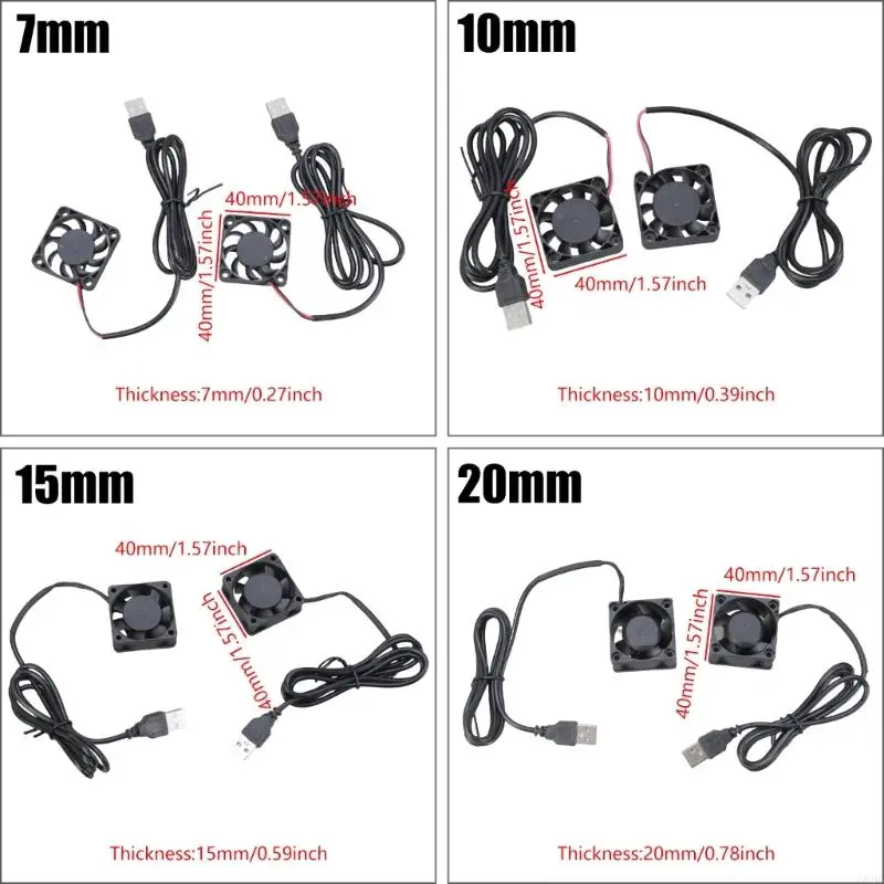 G6DD Portable 40 -мм охлаждающее решение с USB -подключениями для различной электроники