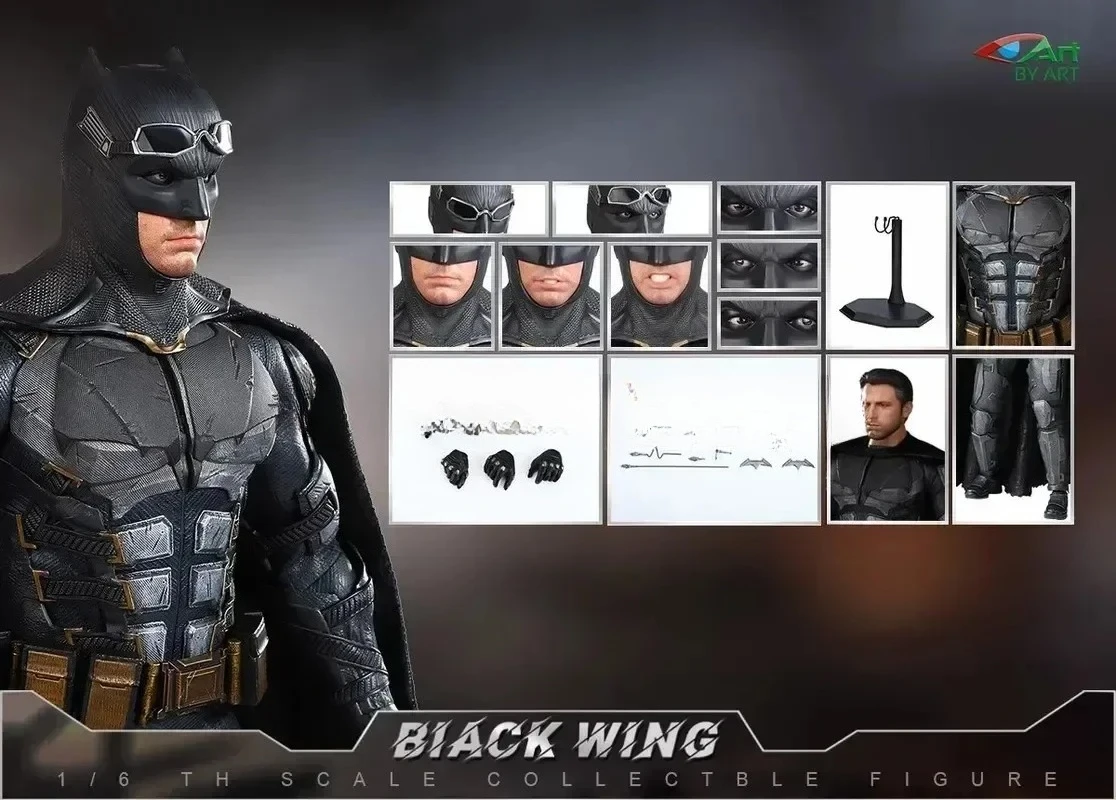 

Bruce Wayne By-Art 1/6 Black Wing Batman Biack Wing Action Figure Toy Collectible Model Toys Gift in Stock