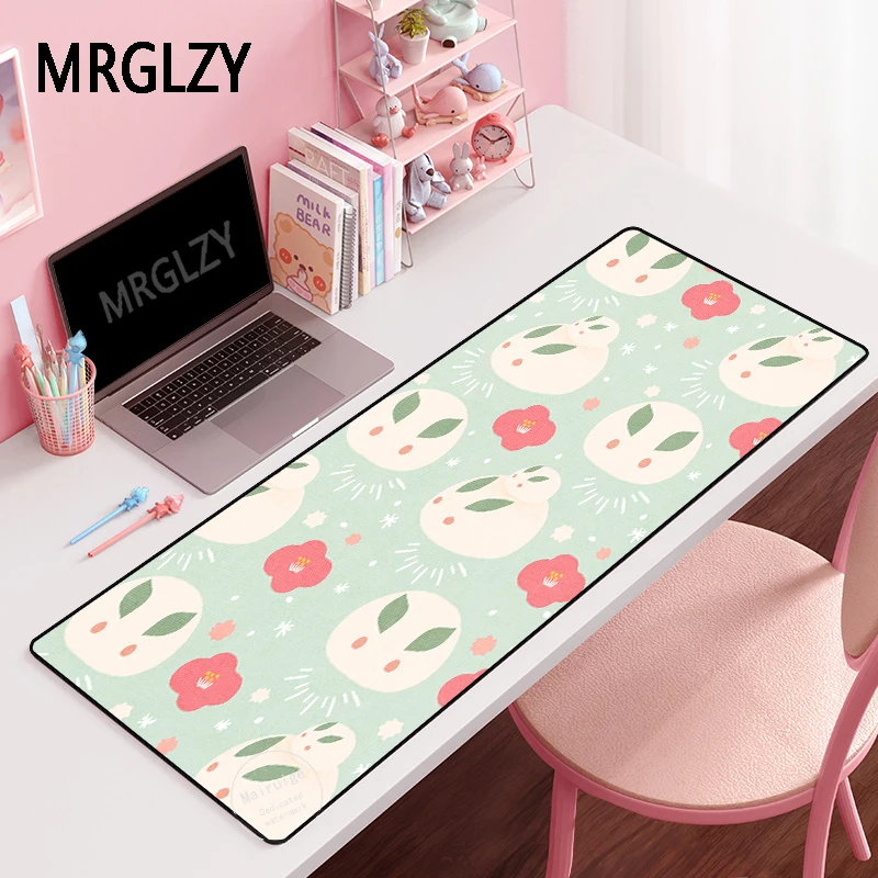 MRGLZY Drop Shipping Cute Rabbit Pattern Mouse Pad Gamer Large DeskMat Computer Gaming Peripheral Accessories MousePad for LOL