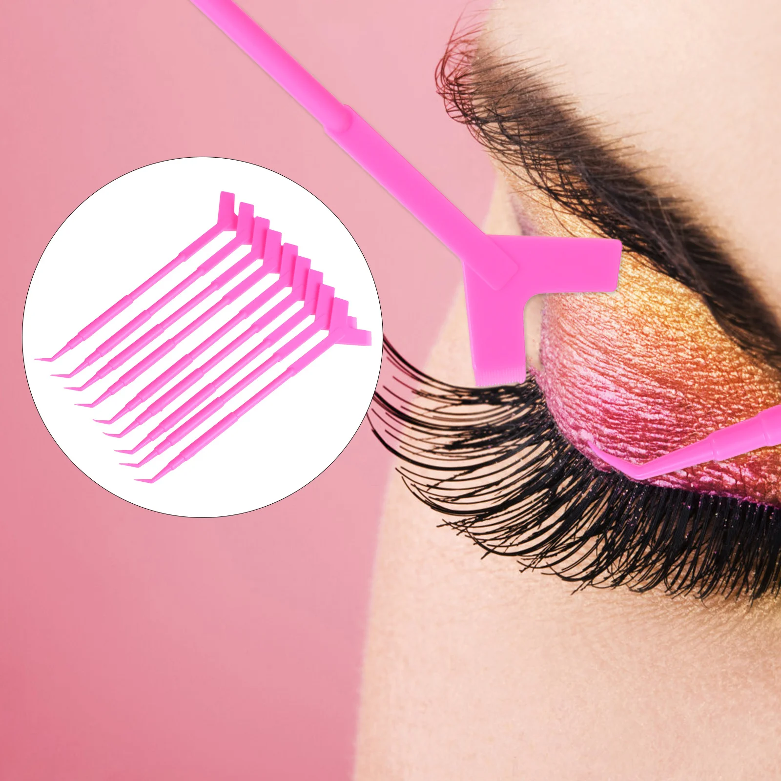 10pcs Y-Shaped Eyelash Lift Brush Lash Perm Tool Reusable Durable Comfort Grip Makeup Beauty Separator For Lash Lifting Brushing