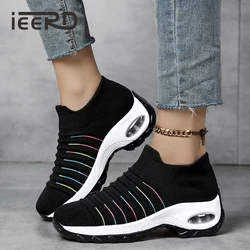 Height Increase Platform Women Sneakers Breathable and Cushion Casual Shoes For Women Dance Walking Shoes Slip On Sport Footwear