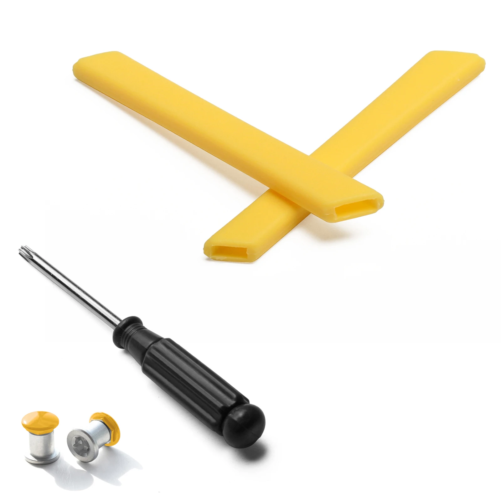 ezoptix123 Replacement Rubber Ear Socks & Bolt & Black Screwdriver T20 For-Oakley Jawbone Sunglasses