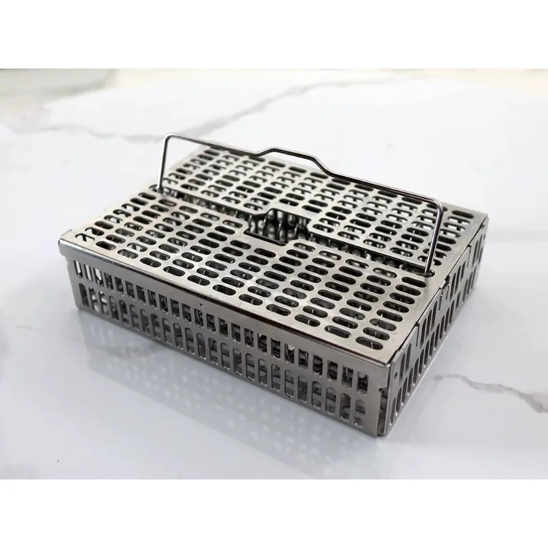 Sterilization Cassette, Stainless Steel Autoclavable Instrument Storage Tray Basket for Tools