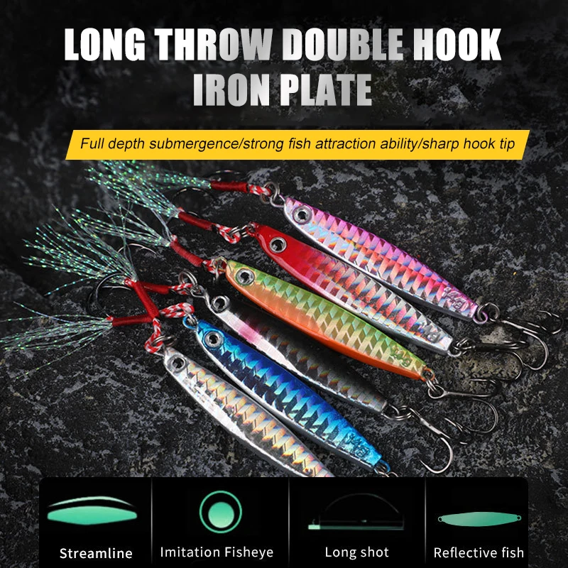 1Pc SLOWER Long Metal Jig Fishing Lure Slow Cast Jigging Spoon 7G 10G 14G 17G 21G 28G Artificial Shore Metal Bait Sea Tackle