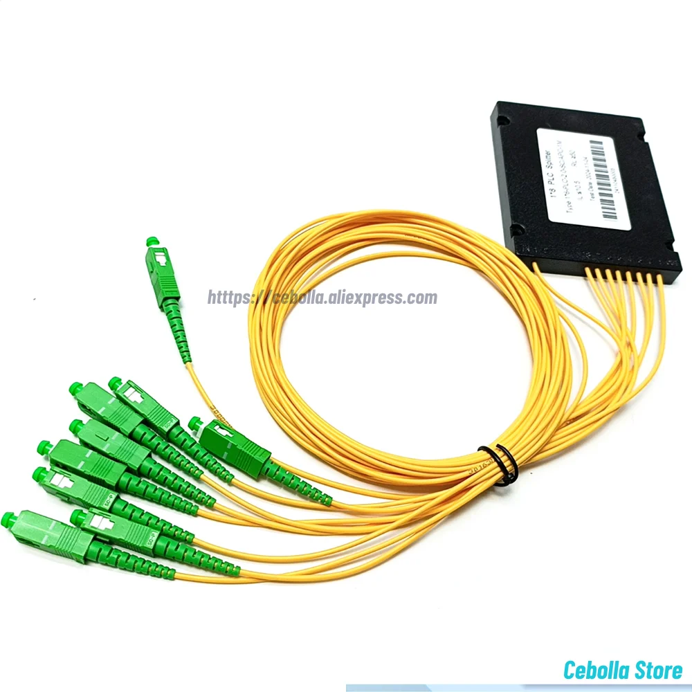 1X8 SC/APC PLC 0,9 mm 1 m SC/APC Glasfaser-Splitter SM Single Mode G657A1 PVC FTTH Glasfaser-Splitter