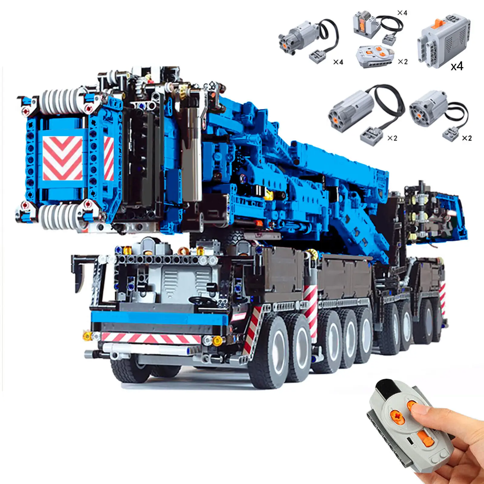 

Blue Liebherr LTM 11200 Crane with Power Functions Kits 8128 Pieces MOC Build